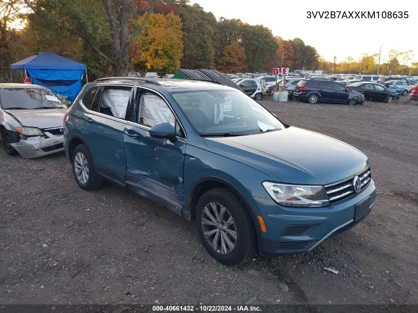 2019 Volkswagen Tiguan 2.0T Se/2.0T Sel/2.0T Sel R-Line/2.0T Sel R-Line Black VIN: 3VV2B7AXXKM108635 Lot: 40661432