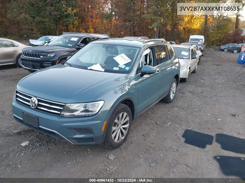 2019 Volkswagen Tiguan 2.0T Se/2.0T Sel/2.0T Sel R-Line/2.0T Sel R-Line Black VIN: 3VV2B7AXXKM108635 Lot: 40661432