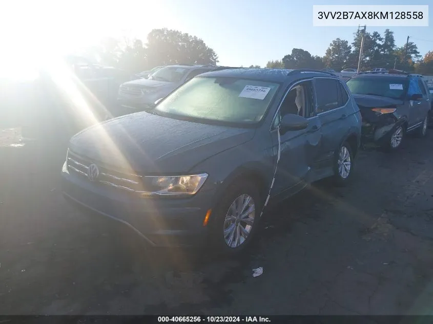 2019 Volkswagen Tiguan 2.0T Se/2.0T Sel/2.0T Sel R-Line/2.0T Sel R-Line Black VIN: 3VV2B7AX8KM128558 Lot: 40665256