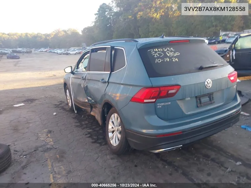 2019 Volkswagen Tiguan 2.0T Se/2.0T Sel/2.0T Sel R-Line/2.0T Sel R-Line Black VIN: 3VV2B7AX8KM128558 Lot: 40665256