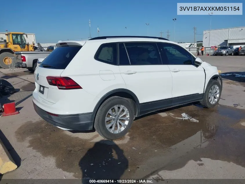 2019 Volkswagen Tiguan 2.0T S VIN: 3VV1B7AXXKM051154 Lot: 40669414