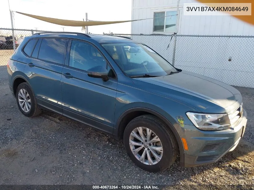 2019 Volkswagen Tiguan S VIN: 3VV1B7AX4KM084649 Lot: 40673264