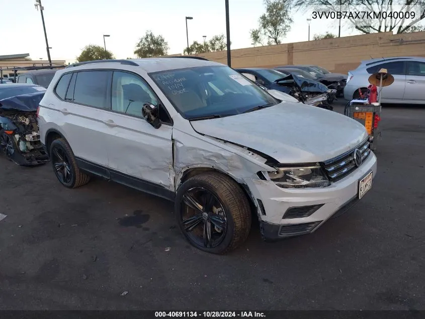 2019 Volkswagen Tiguan 2.0T S VIN: 3VV0B7AX7KM040009 Lot: 40691134