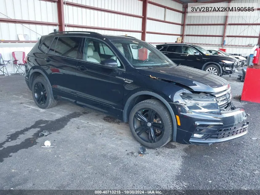 2019 Volkswagen Tiguan 2.0T Se/2.0T Sel/2.0T Sel R-Line/2.0T Sel R-Line Black VIN: 3VV2B7AX2KM190585 Lot: 40713215