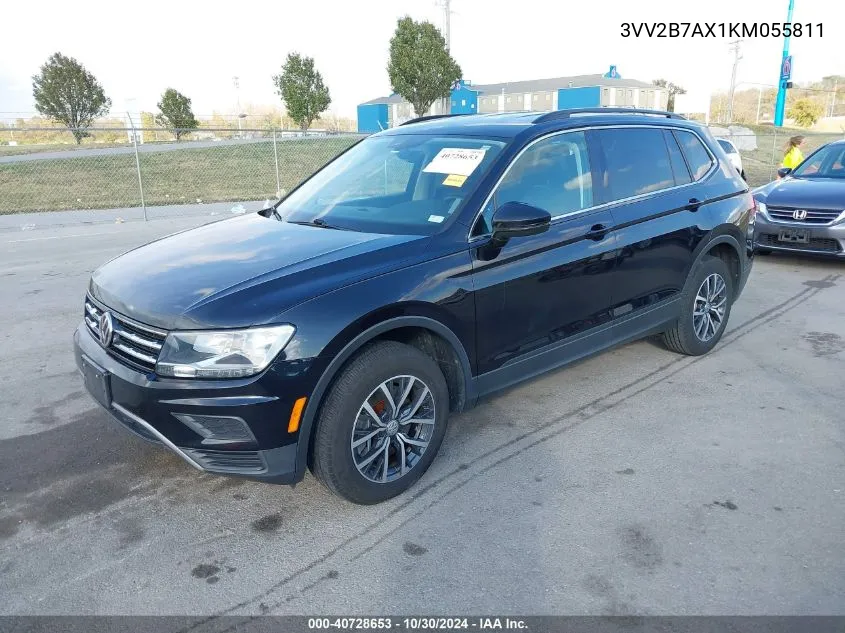 2019 Volkswagen Tiguan 2.0T Se/2.0T Sel/2.0T Sel R-Line/2.0T Sel R-Line Black VIN: 3VV2B7AX1KM055811 Lot: 40728653