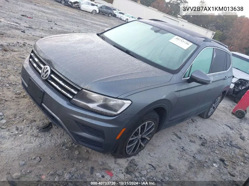 2019 Volkswagen Tiguan 2.0T Se/2.0T Sel/2.0T Sel R-Line/2.0T Sel R-Line Black VIN: 3VV2B7AX1KM013638 Lot: 40733720