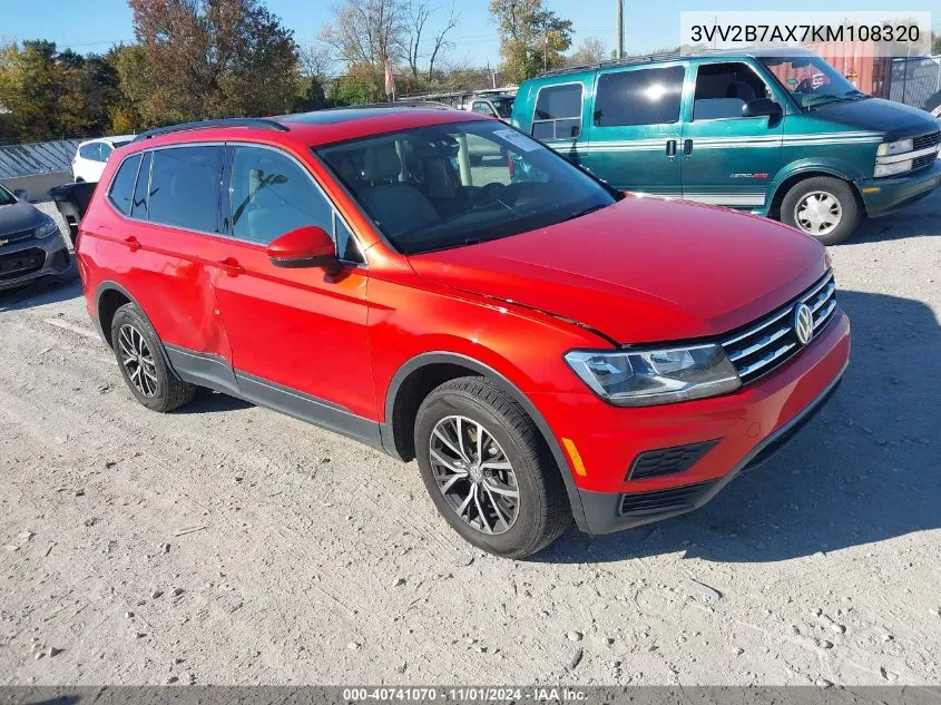 2019 Volkswagen Tiguan 2.0T Se/2.0T Sel/2.0T Sel R-Line/2.0T Sel R-Line Black VIN: 3VV2B7AX7KM108320 Lot: 40741070