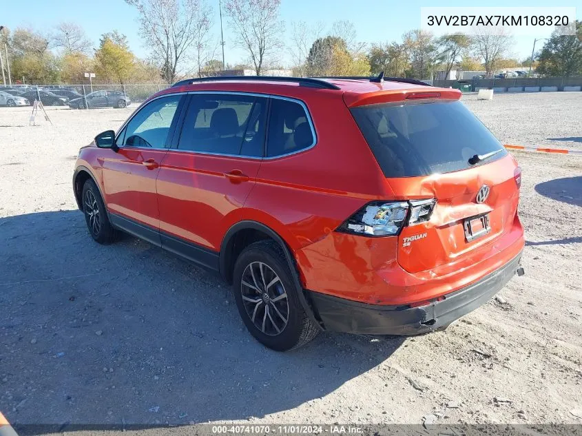 2019 Volkswagen Tiguan 2.0T Se/2.0T Sel/2.0T Sel R-Line/2.0T Sel R-Line Black VIN: 3VV2B7AX7KM108320 Lot: 40741070