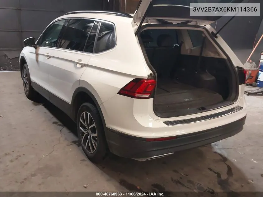 2019 Volkswagen Tiguan 2.0T Se/2.0T Sel/2.0T Sel R-Line/2.0T Sel R-Line Black VIN: 3VV2B7AX6KM114366 Lot: 40760963