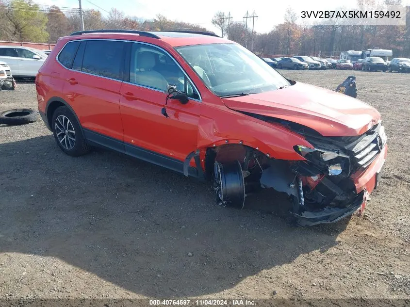 2019 Volkswagen Tiguan 2.0T Se/2.0T Sel/2.0T Sel R-Line/2.0T Sel R-Line Black VIN: 3VV2B7AX5KM159492 Lot: 40764597