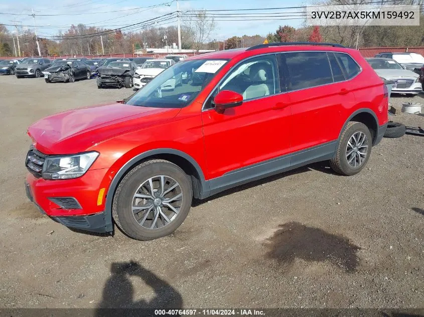 2019 Volkswagen Tiguan 2.0T Se/2.0T Sel/2.0T Sel R-Line/2.0T Sel R-Line Black VIN: 3VV2B7AX5KM159492 Lot: 40764597