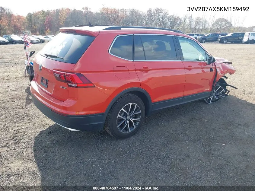 2019 Volkswagen Tiguan 2.0T Se/2.0T Sel/2.0T Sel R-Line/2.0T Sel R-Line Black VIN: 3VV2B7AX5KM159492 Lot: 40764597