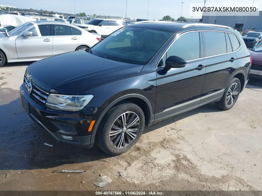 2019 Volkswagen Tiguan 2.0T Se/2.0T Sel/2.0T Sel R-Line/2.0T Sel R-Line Black VIN: 3VV2B7AX5KM080050 Lot: 40767566