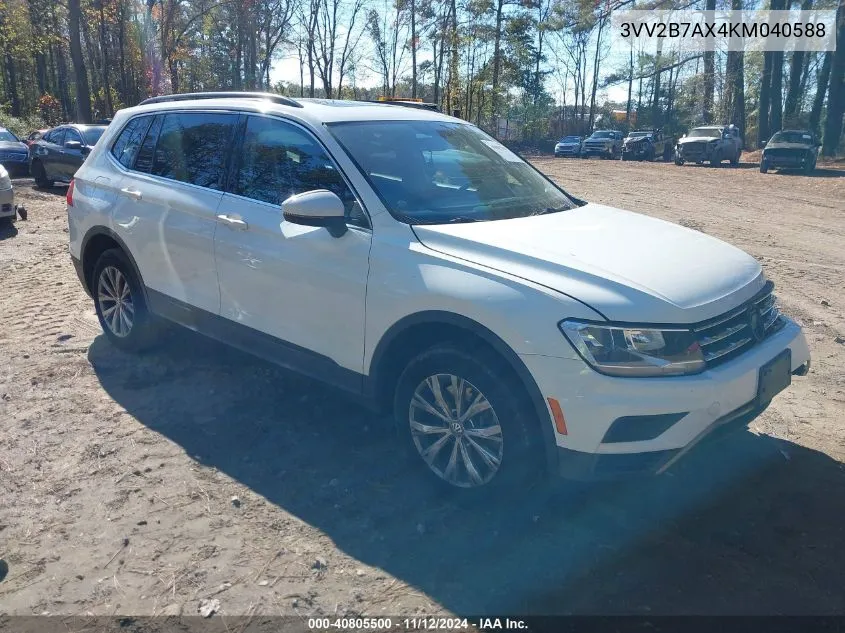 2019 Volkswagen Tiguan 2.0T Se/2.0T Sel/2.0T Sel R-Line/2.0T Sel R-Line Black VIN: 3VV2B7AX4KM040588 Lot: 40805500