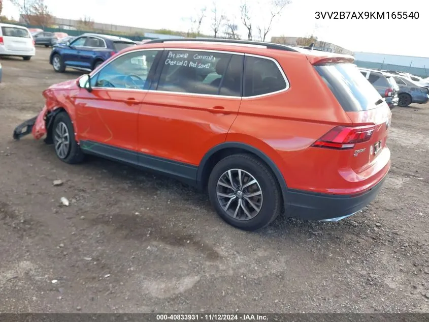 2019 Volkswagen Tiguan 2.0T Se/2.0T Sel/2.0T Sel R-Line/2.0T Sel R-Line Black VIN: 3VV2B7AX9KM165540 Lot: 40833931