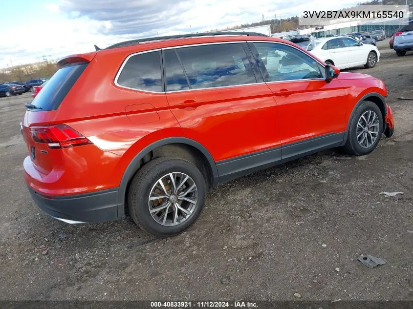 2019 Volkswagen Tiguan 2.0T Se/2.0T Sel/2.0T Sel R-Line/2.0T Sel R-Line Black VIN: 3VV2B7AX9KM165540 Lot: 40833931