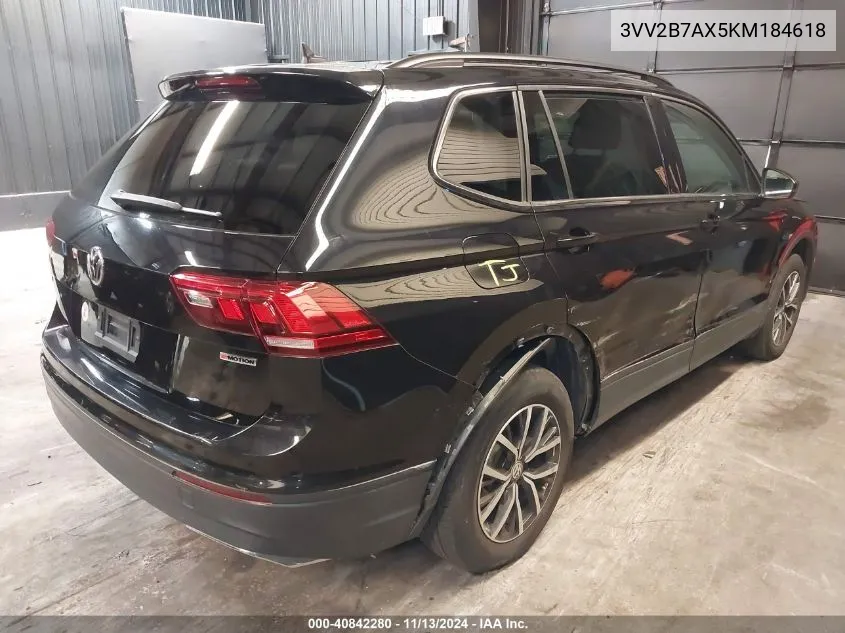 2019 Volkswagen Tiguan 2.0T Se/2.0T Sel/2.0T Sel R-Line/2.0T Sel R-Line Black VIN: 3VV2B7AX5KM184618 Lot: 40842280