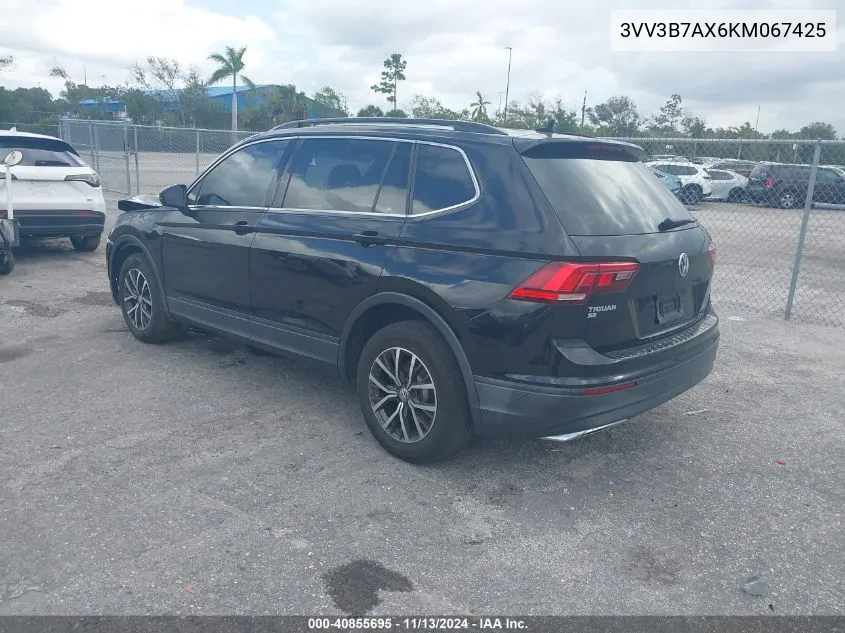 2019 Volkswagen Tiguan 2.0T Se/2.0T Sel/2.0T Sel R-Line/2.0T Sel R-Line Black VIN: 3VV3B7AX6KM067425 Lot: 40855695