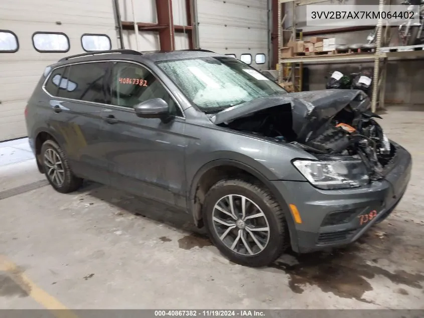 2019 Volkswagen Tiguan 2.0T Se/2.0T Sel/2.0T Sel R-Line/2.0T Sel R-Line Black VIN: 3VV2B7AX7KM064402 Lot: 40867382