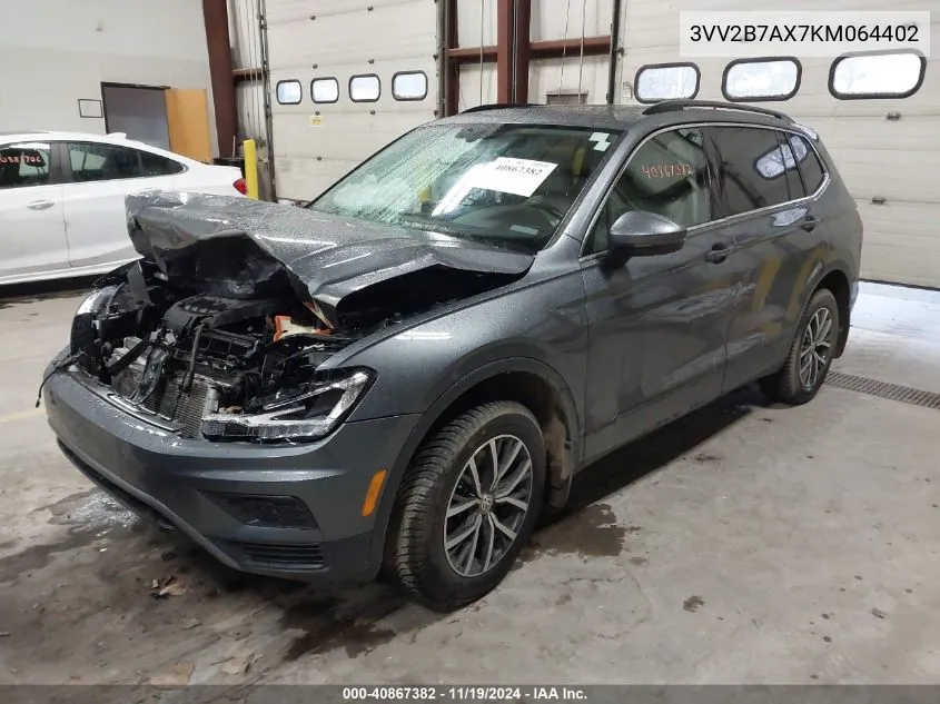 2019 Volkswagen Tiguan 2.0T Se/2.0T Sel/2.0T Sel R-Line/2.0T Sel R-Line Black VIN: 3VV2B7AX7KM064402 Lot: 40867382