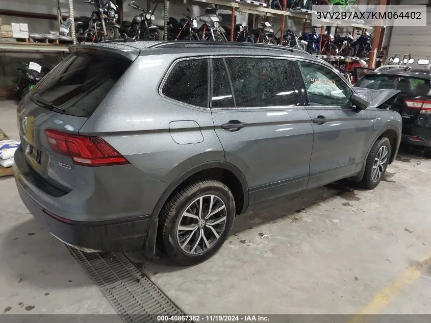 2019 Volkswagen Tiguan 2.0T Se/2.0T Sel/2.0T Sel R-Line/2.0T Sel R-Line Black VIN: 3VV2B7AX7KM064402 Lot: 40867382