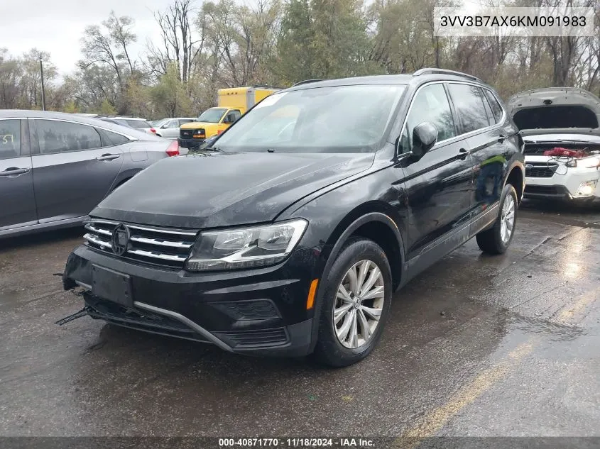 2019 Volkswagen Tiguan 2.0T Se/2.0T Sel/2.0T Sel R-Line/2.0T Sel R-Line Black VIN: 3VV3B7AX6KM091983 Lot: 40871770