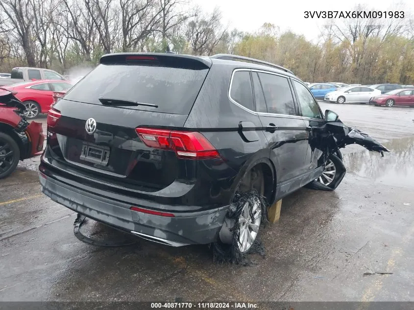 2019 Volkswagen Tiguan 2.0T Se/2.0T Sel/2.0T Sel R-Line/2.0T Sel R-Line Black VIN: 3VV3B7AX6KM091983 Lot: 40871770