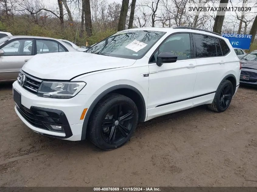 2019 Volkswagen Tiguan 2.0T Se/2.0T Sel/2.0T Sel R-Line/2.0T Sel R-Line Black VIN: 3VV2B7AX3KM178039 Lot: 40876069