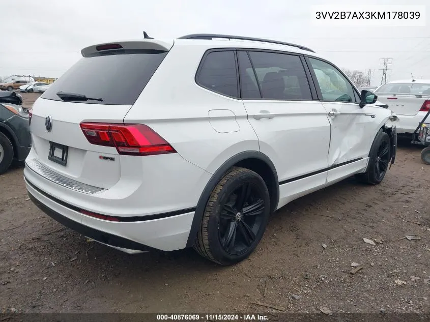 2019 Volkswagen Tiguan 2.0T Se/2.0T Sel/2.0T Sel R-Line/2.0T Sel R-Line Black VIN: 3VV2B7AX3KM178039 Lot: 40876069