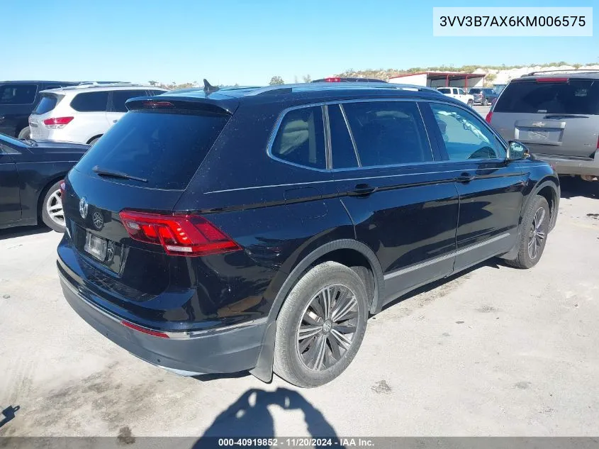 2019 Volkswagen Tiguan 2.0T Se/2.0T Sel/2.0T Sel R-Line/2.0T Sel R-Line Black VIN: 3VV3B7AX6KM006575 Lot: 40919852