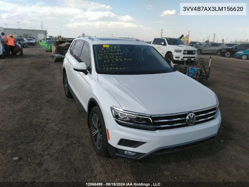 3VV4B7AX3LM156620 2020 Volkswagen Tiguan