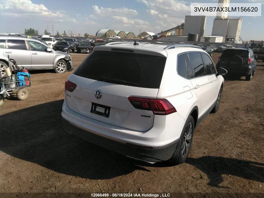 2020 Volkswagen Tiguan VIN: 3VV4B7AX3LM156620 Lot: 12068499