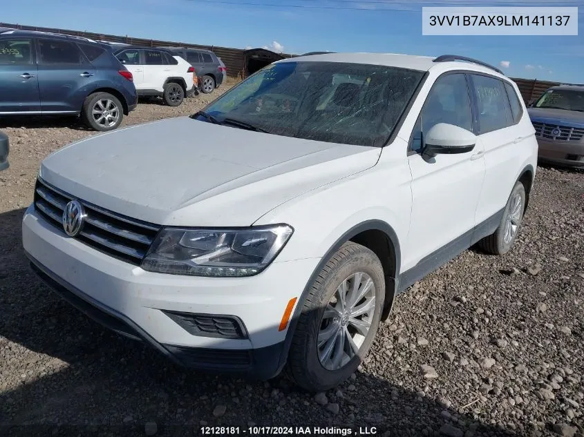 2020 Volkswagen Tiguan VIN: 3VV1B7AX9LM141137 Lot: 12128181