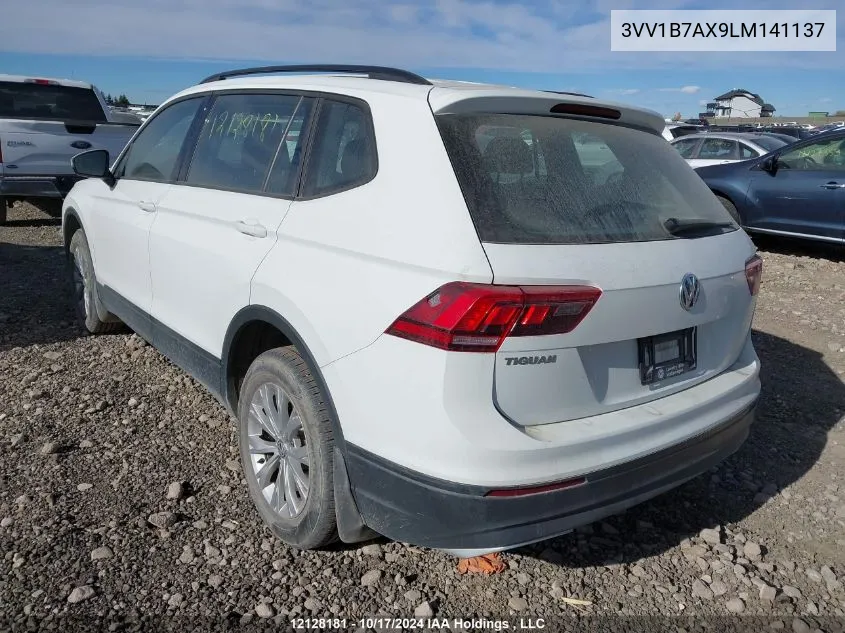 2020 Volkswagen Tiguan VIN: 3VV1B7AX9LM141137 Lot: 12128181