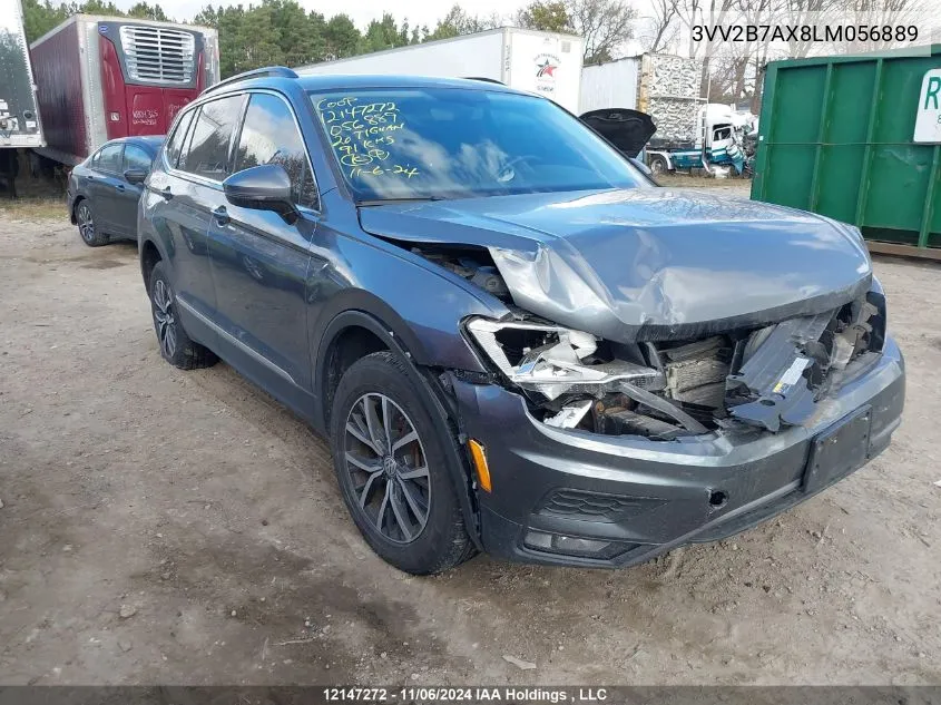 2020 Volkswagen Tiguan VIN: 3VV2B7AX8LM056889 Lot: 12147272