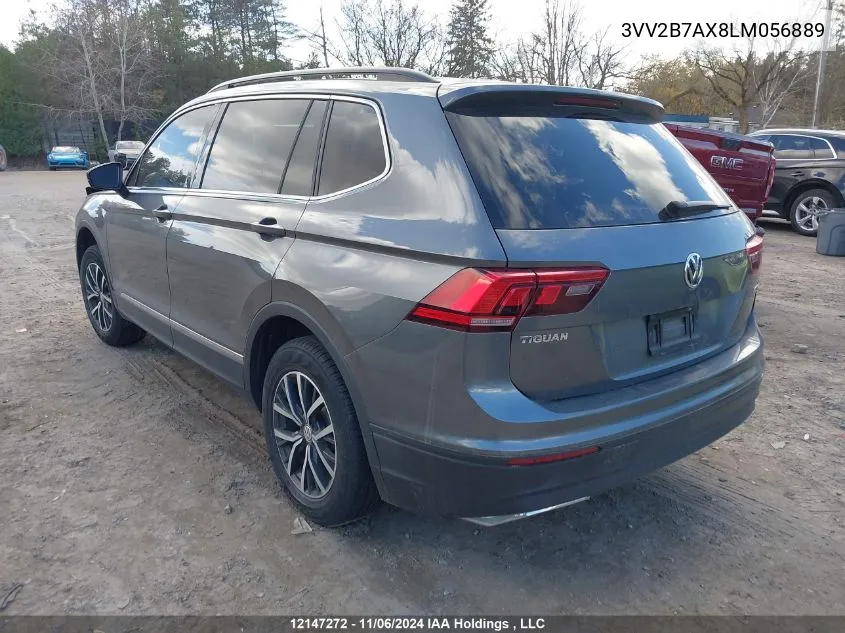 2020 Volkswagen Tiguan VIN: 3VV2B7AX8LM056889 Lot: 12147272