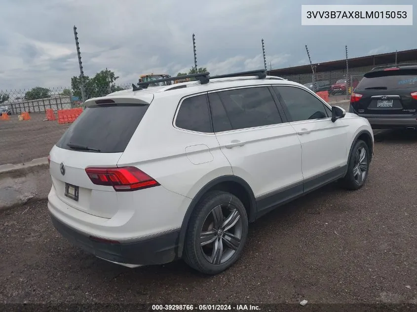 2020 Volkswagen Tiguan 2.0T Se/2.0T Se R-Line Black/2.0T Sel VIN: 3VV3B7AX8LM015053 Lot: 39298766