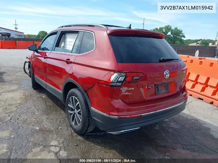 2020 Volkswagen Tiguan VIN: 3VV2B7AX1LM015942 Lot: 39620156