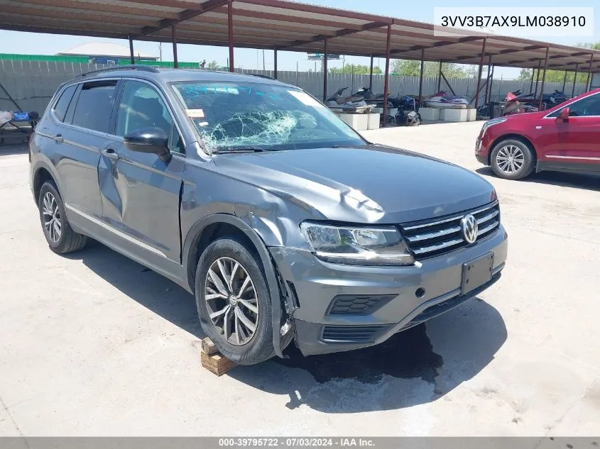 2020 Volkswagen Tiguan 2.0T Se/2.0T Se R-Line Black/2.0T Sel VIN: 3VV3B7AX9LM038910 Lot: 39795722