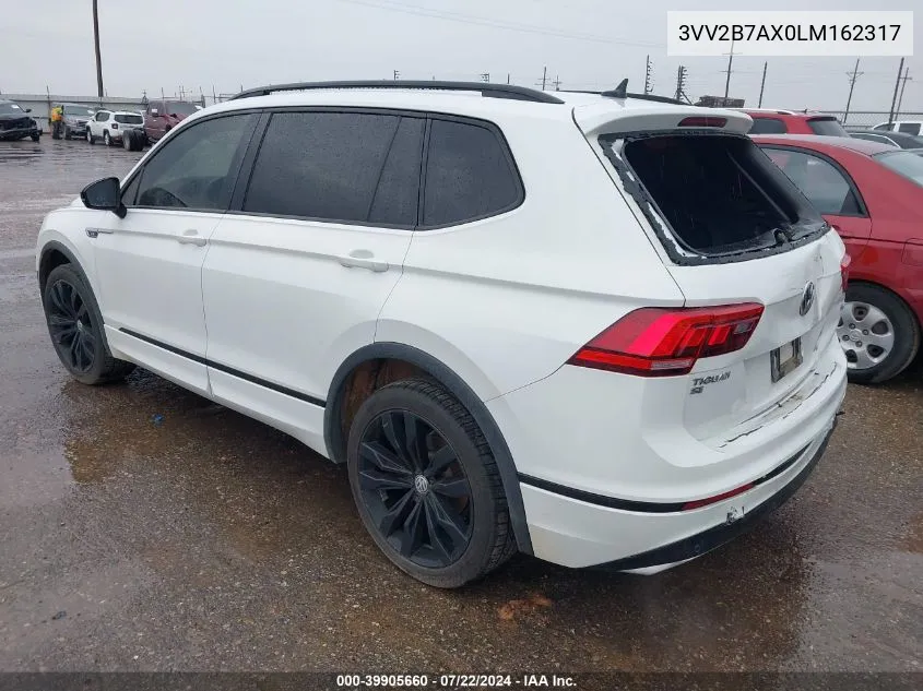 2020 Volkswagen Tiguan 2.0T Se/2.0T Se R-Line Black/2.0T Sel VIN: 3VV2B7AX0LM162317 Lot: 39905660