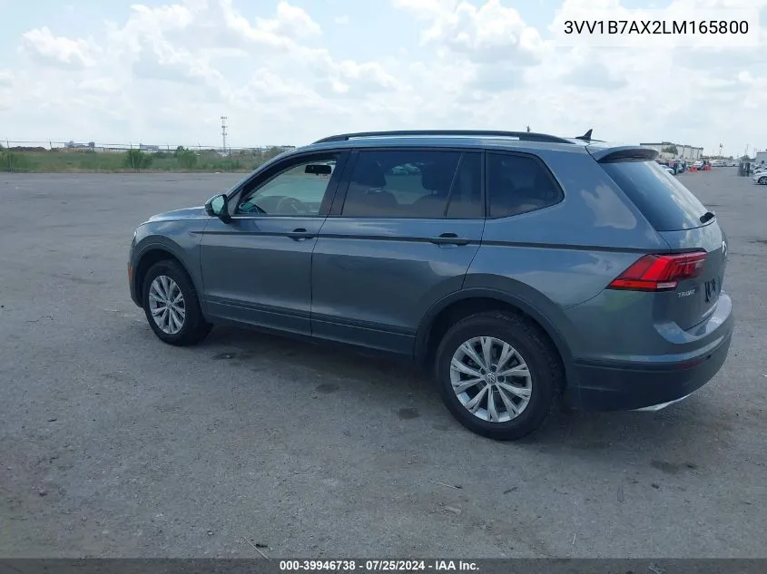 2020 Volkswagen Tiguan 2.0T S VIN: 3VV1B7AX2LM165800 Lot: 39946738