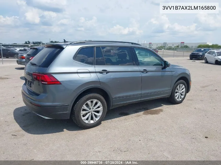 2020 Volkswagen Tiguan 2.0T S VIN: 3VV1B7AX2LM165800 Lot: 39946738