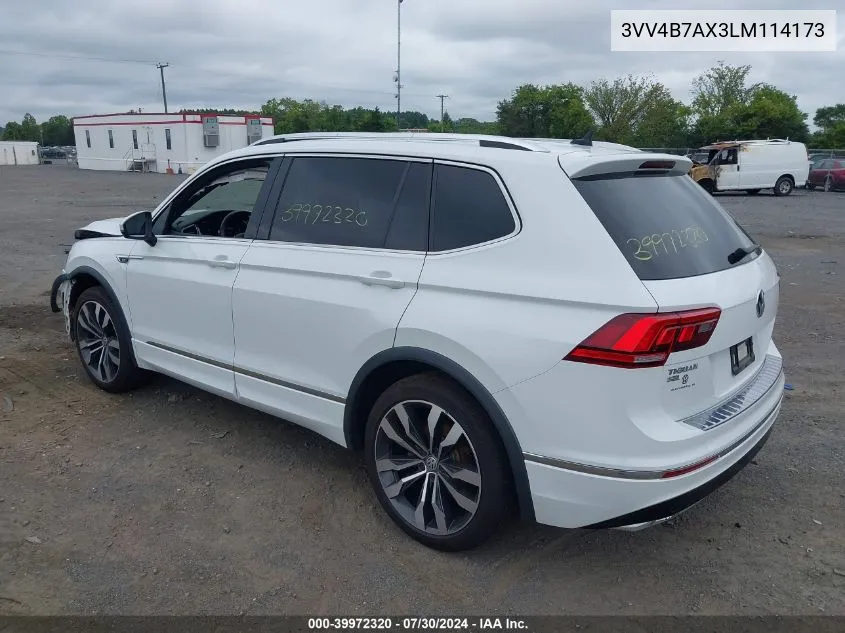 3VV4B7AX3LM114173 2020 Volkswagen Tiguan 2.0T Sel Premium R-Line