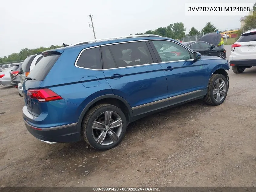 2020 Volkswagen Tiguan 2.0T Se/2.0T Se R-Line Black/2.0T Sel VIN: 3VV2B7AX1LM124868 Lot: 39991420