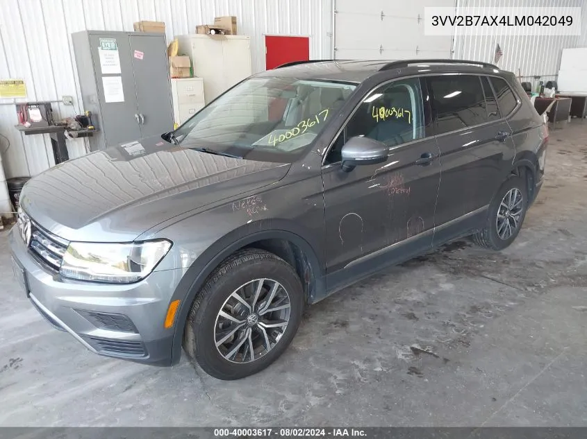 2020 Volkswagen Tiguan 2.0T Se/2.0T Se R-Line Black/2.0T Sel VIN: 3VV2B7AX4LM042049 Lot: 40003617