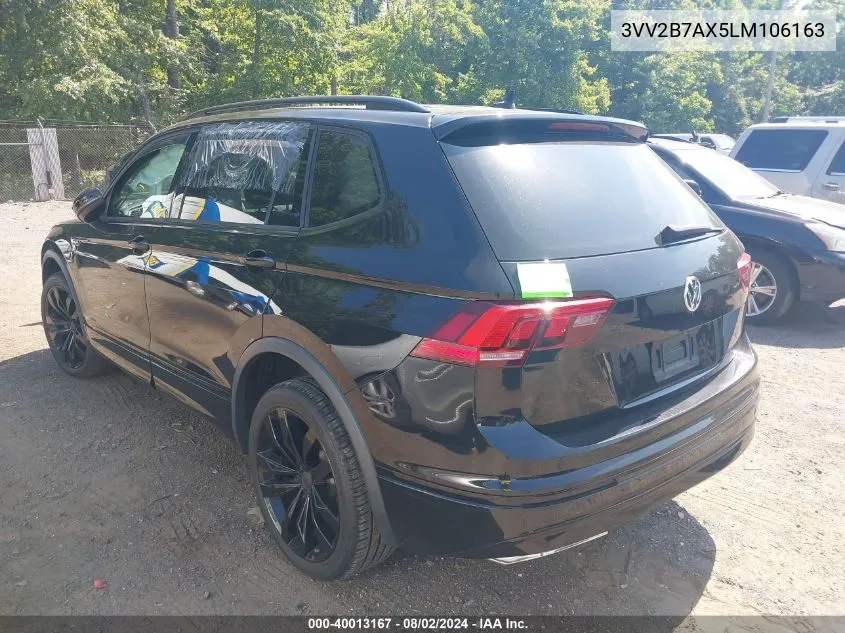 2020 Volkswagen Tiguan 2.0T Se/2.0T Se R-Line Black/2.0T Sel VIN: 3VV2B7AX5LM106163 Lot: 40013167