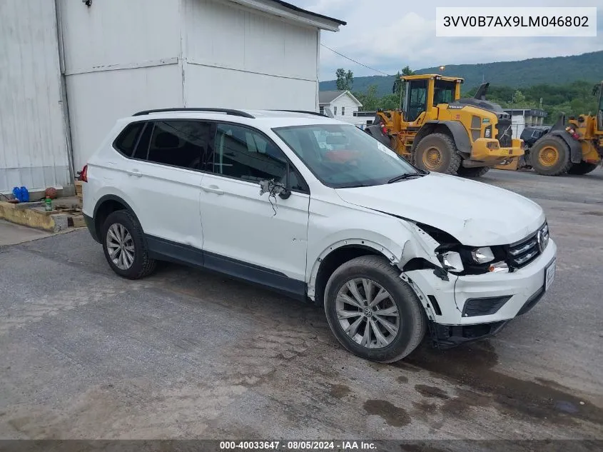 2020 Volkswagen Tiguan 2.0T S VIN: 3VV0B7AX9LM046802 Lot: 40033647