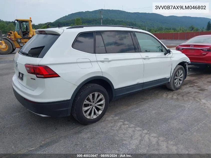 3VV0B7AX9LM046802 2020 Volkswagen Tiguan 2.0T S