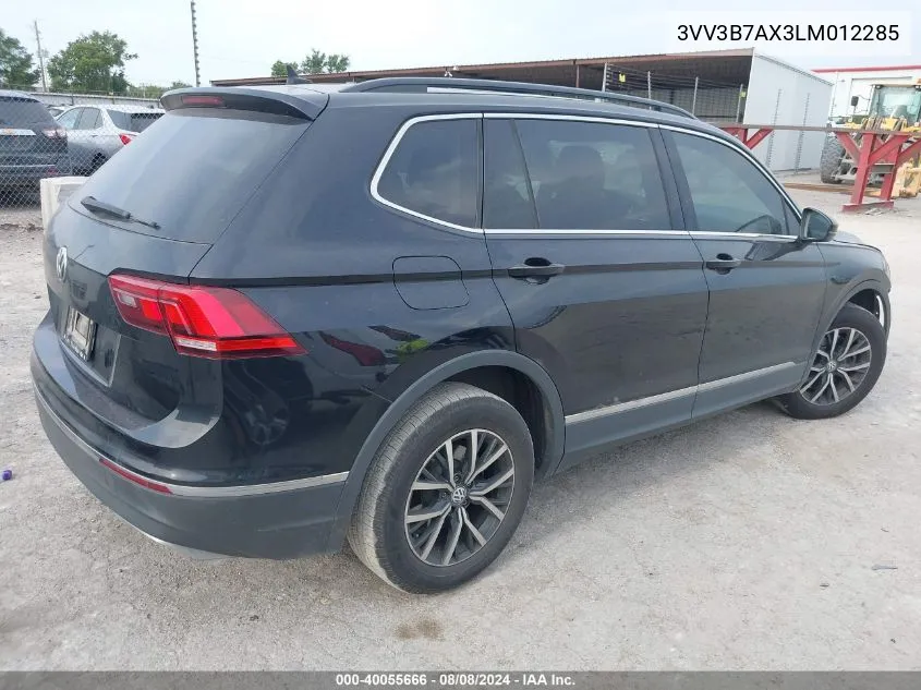 2020 Volkswagen Tiguan 2.0T Se/2.0T Se R-Line Black/2.0T Sel VIN: 3VV3B7AX3LM012285 Lot: 40055666