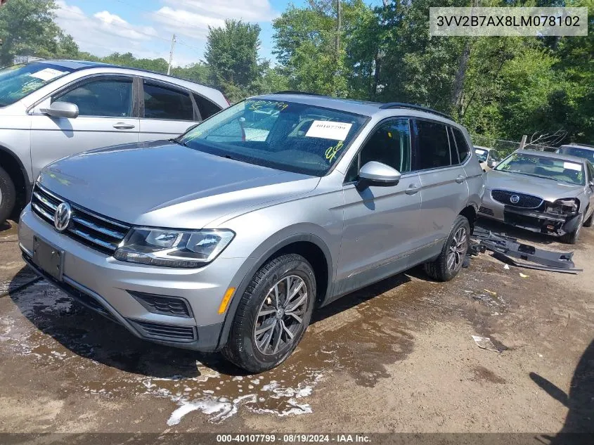 2020 Volkswagen Tiguan 2.0T Se/2.0T Se R-Line Black/2.0T Sel VIN: 3VV2B7AX8LM078102 Lot: 40107799